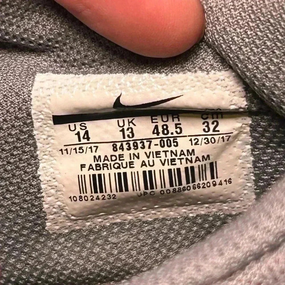 Nike Train Speed 4 Mens Size 14 Grey White Training Shoes 843937-005 - Picture 8 of 10